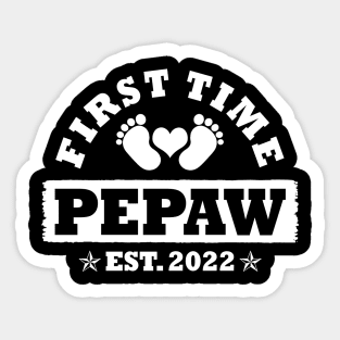 First Time Pepaw Est 2022 Funny Father's Day Gift Sticker